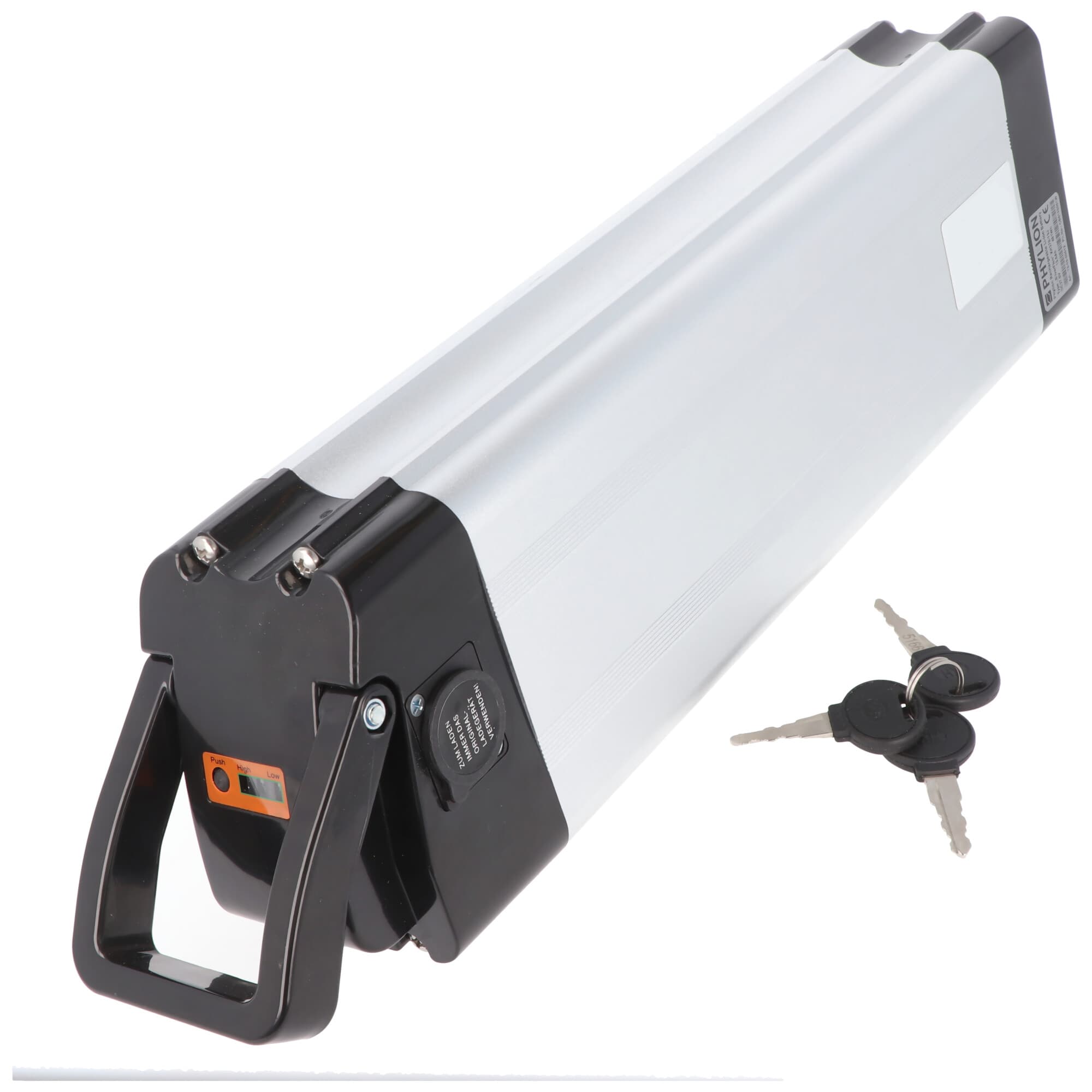 Batterie vélo électrique Phylion XH370-10J 36 / 37V 12Ah 432Wh silver fish