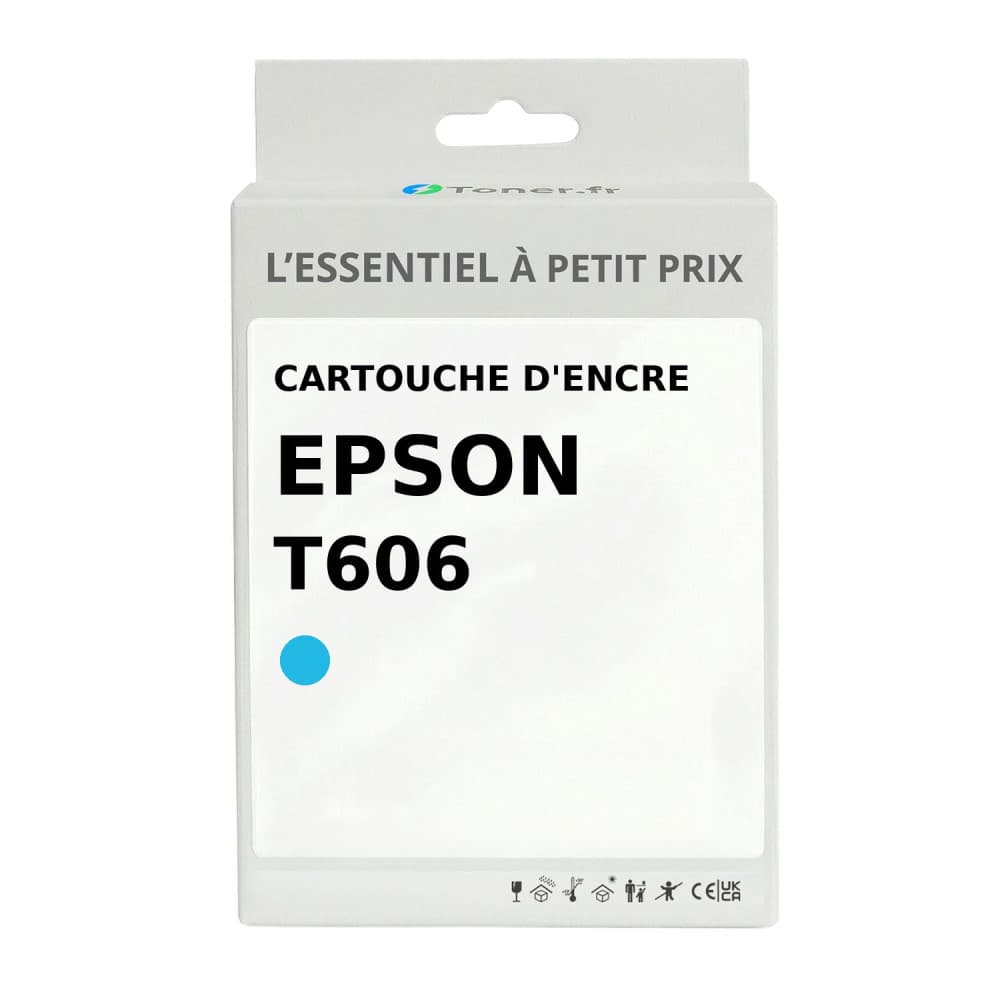 Cartouche d'encre compatible Epson T606 Cyan